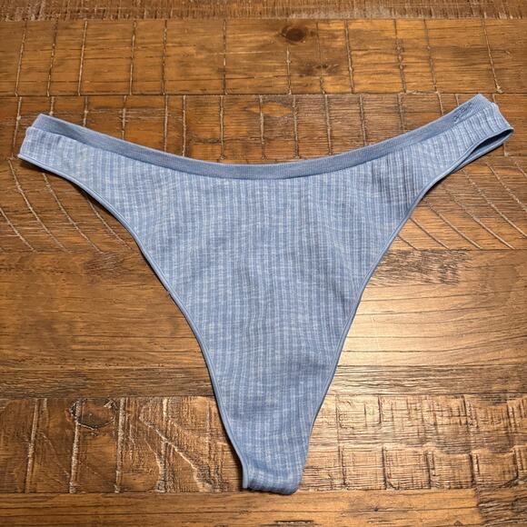 Victoria's Secret Panty Seamless High Leg Thong Panty Regatta Blue Size XL NWT - Picture 5 of 5